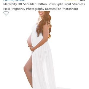 Maternity sheer photo shoot dress